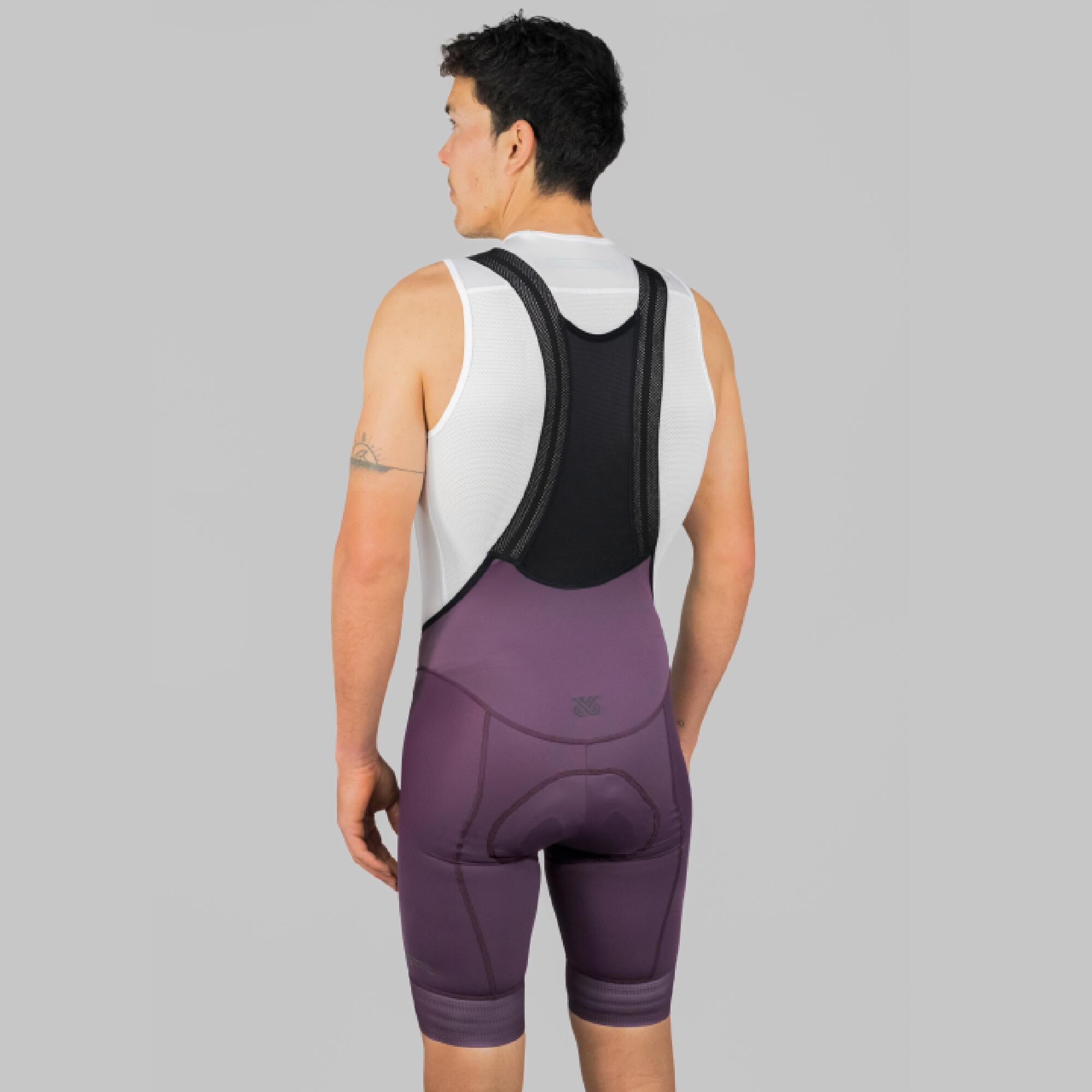 Culotte ciclismo corto con tirantes Unisex Vestta Pro Essential Burgundy 24 5/9