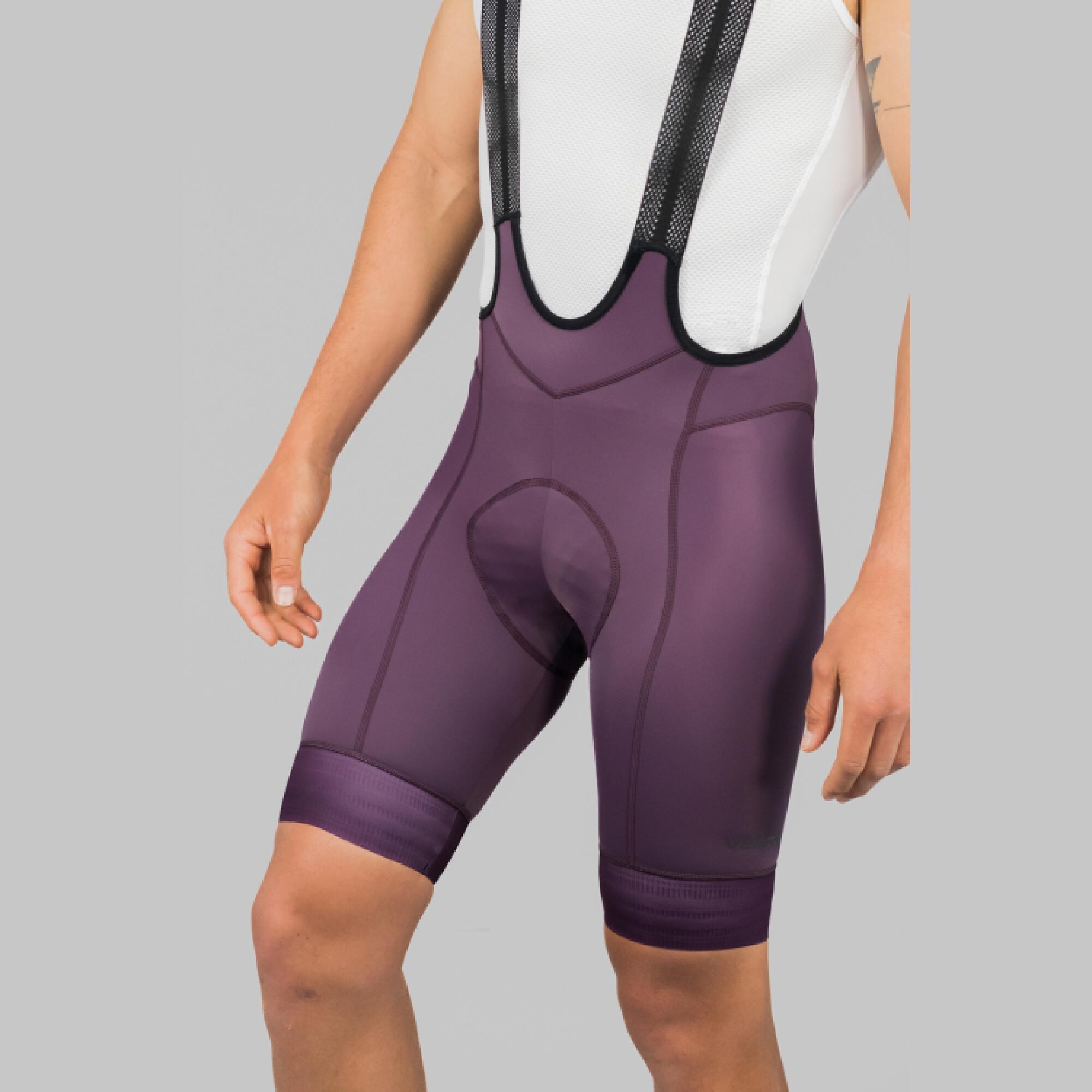 Culotte ciclismo corto con tirantes Unisex Vestta Pro Essential Burgundy 24 3/9