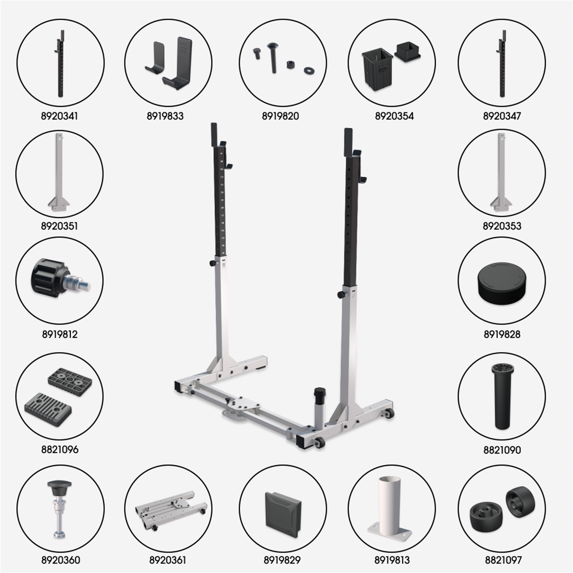 rack pieghevole 120 Kg bodybuilding istruzioni montaggio riparazione