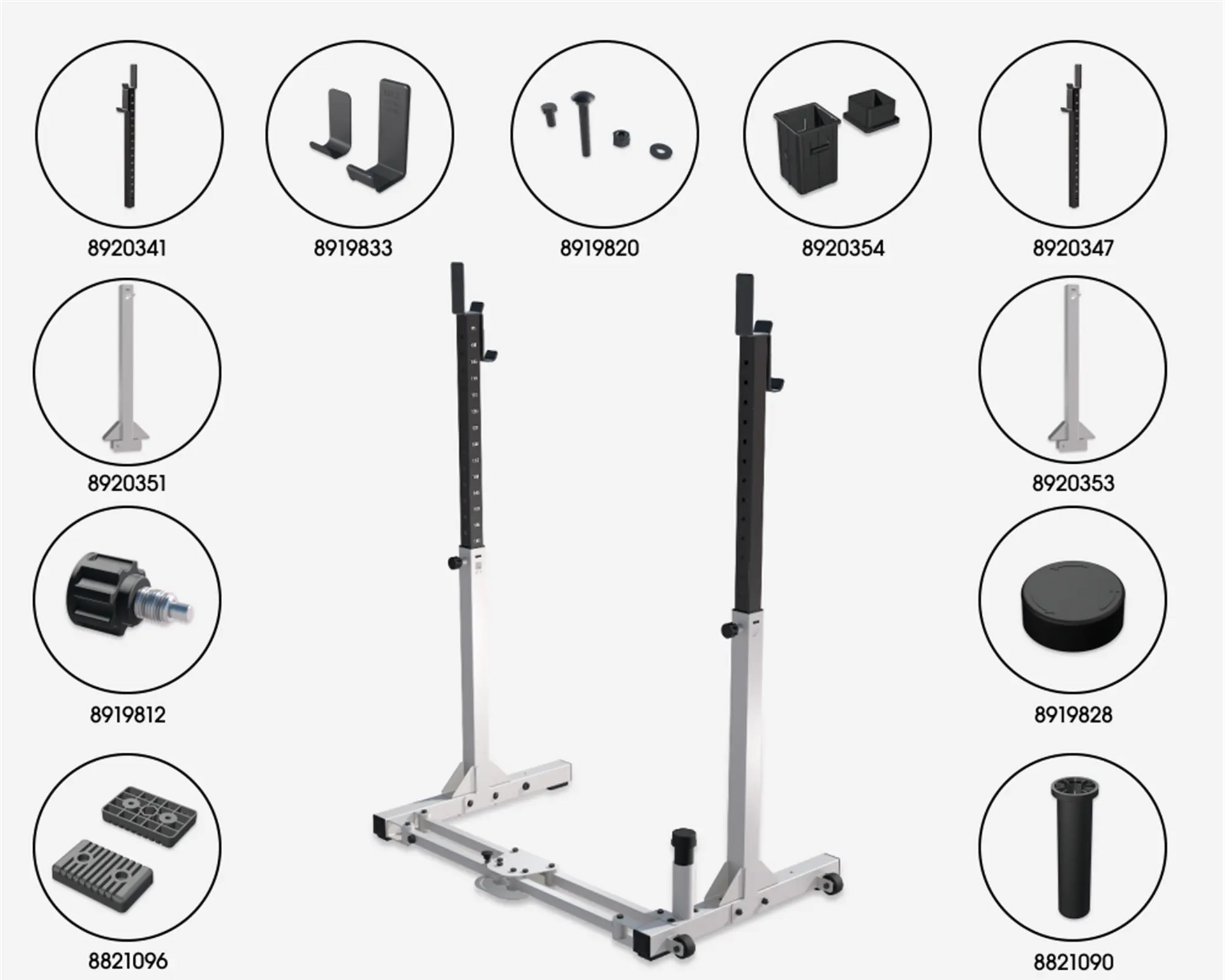 120 kg teherbírású testépítő edzőállvány összeszerelési és javítási útmutatója