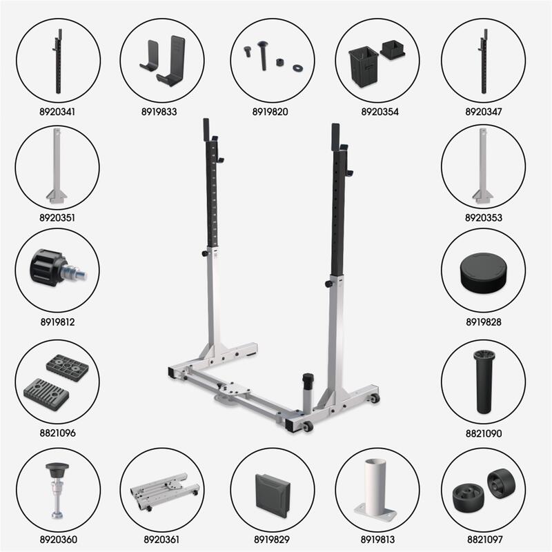 Posilovací klec rack skládací ultra skladná 120 kg