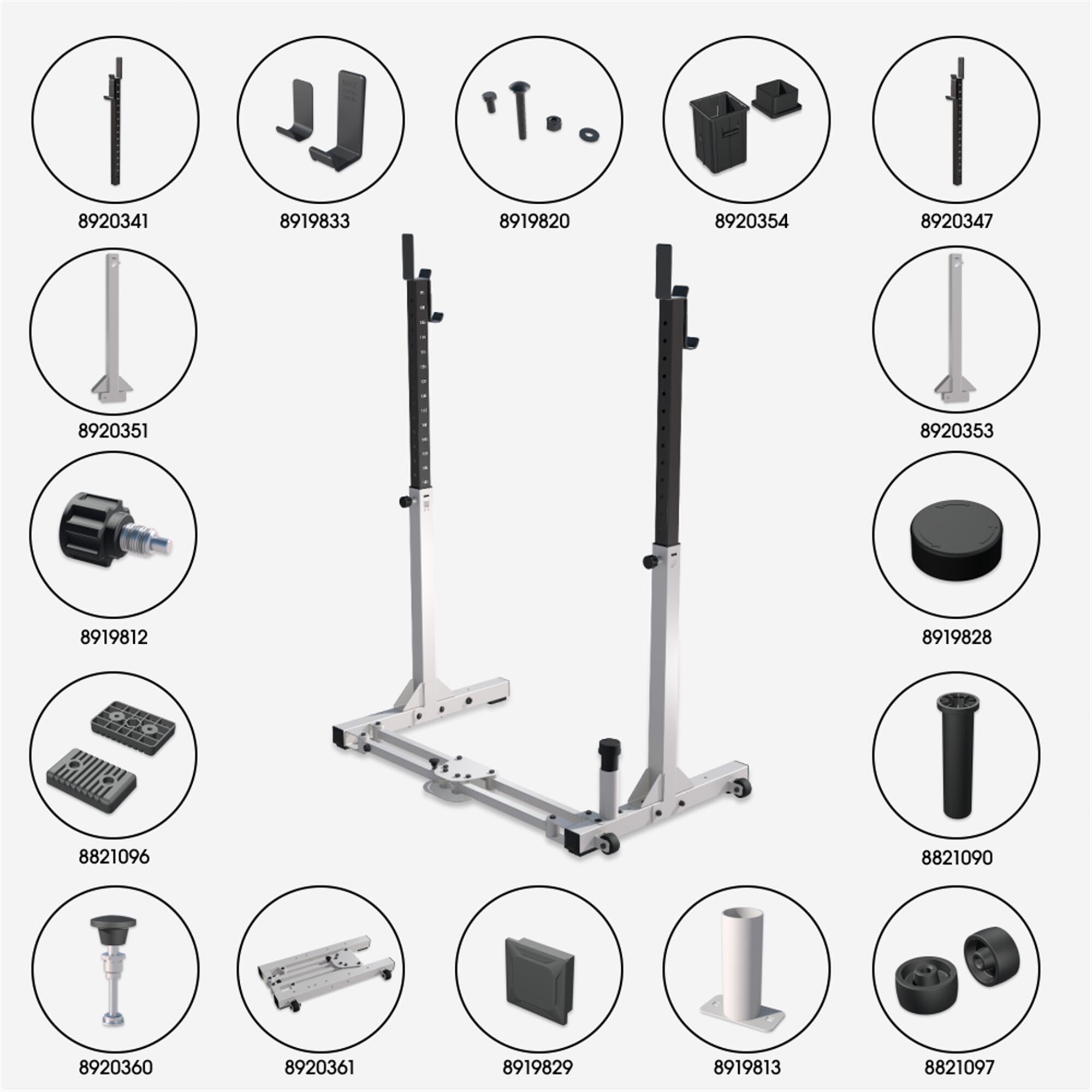 Ultra-compact, 2-sec folding 120 kg weight rack