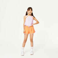 Girls' Breathable Shorts Orange / Mauve