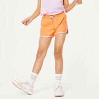 Girls' Breathable Shorts Orange / Mauve