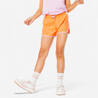 Girls' Breathable Multisport Shorts - Orange/Mauve
