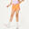 Pantaloncini bambina ginnastica regular fit traspiranti arancione-viola chiaro