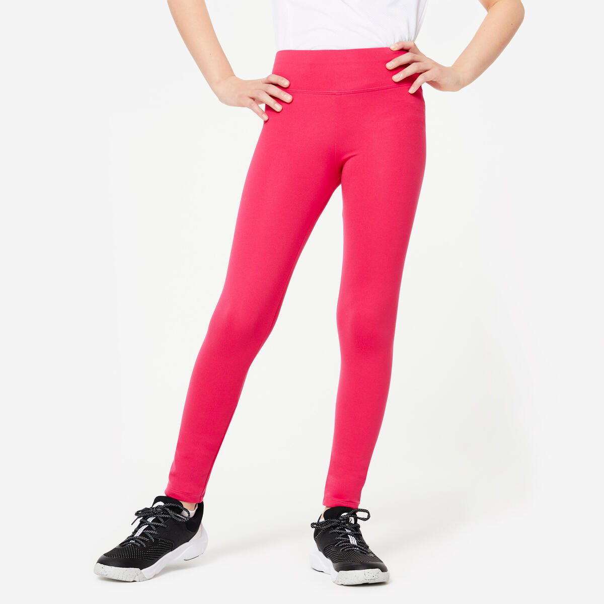 Legging taille haute et respirant fille, rose foncé