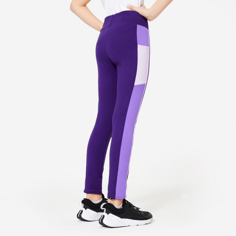 Legging taille haute avec poches, violet