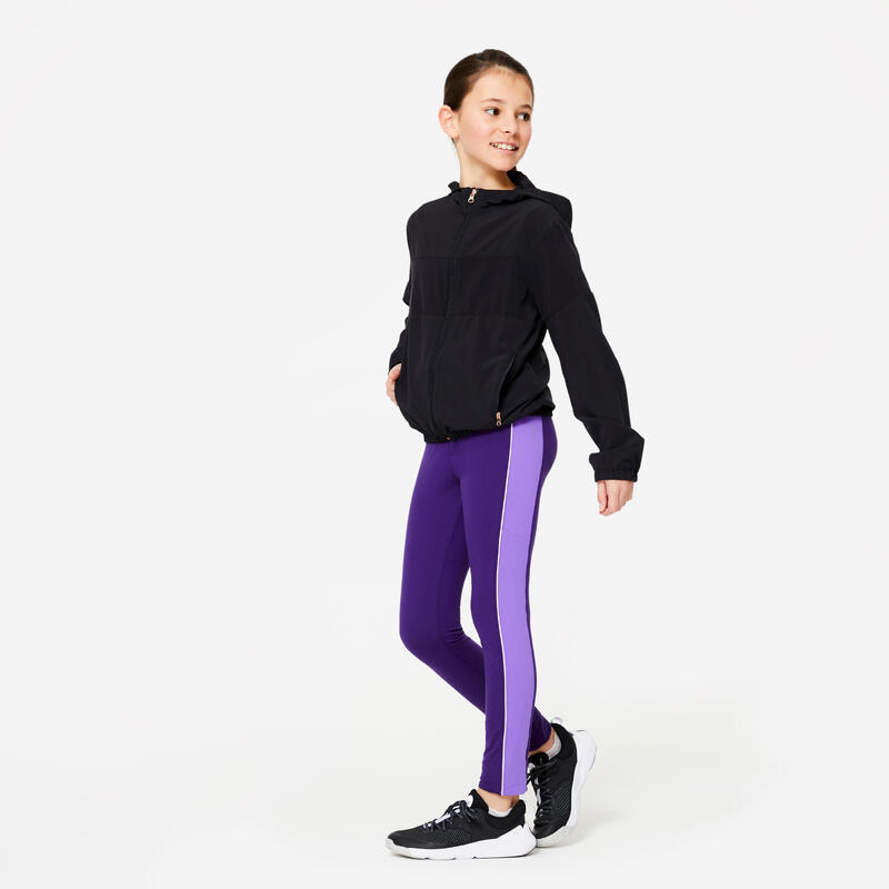 Legging taille haute avec poches, violet