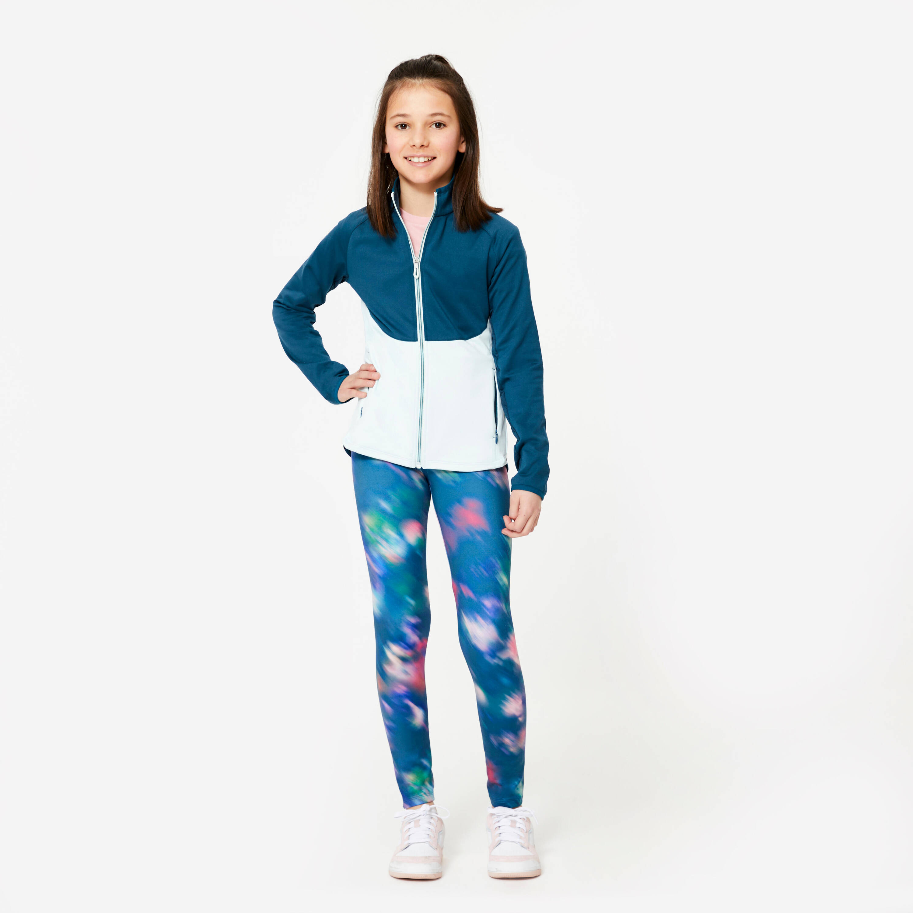 Girl's Breathable Leggings 500 - Multi-color Print -  2