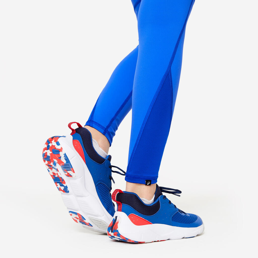 Chaussures multisport lacets légères enfant mixte, Playful Fast Bleu et rouge