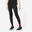 Leggings bambina ginnastica S 500 traspiranti vita alta neri