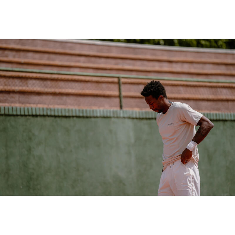 Erkek Kısa Kollu Tenis Tişörtü - Bej - Dry - Gaël Monfils