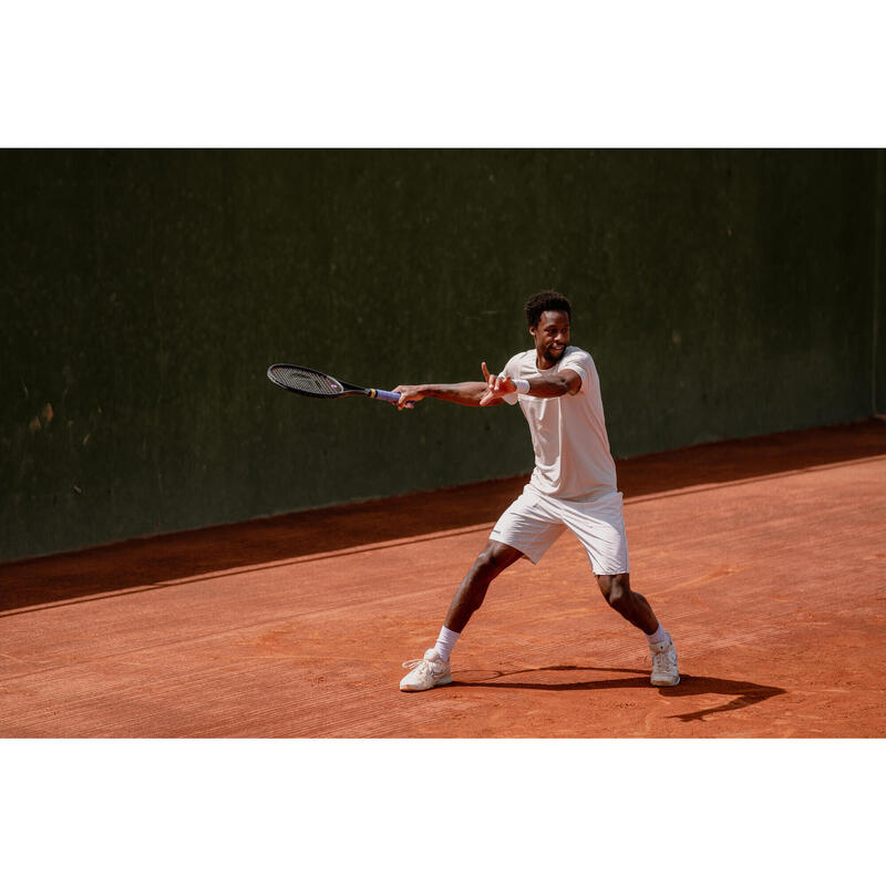 T-shirt tennis manches courtes homme - Artengo DRY beige Gaël Monfils