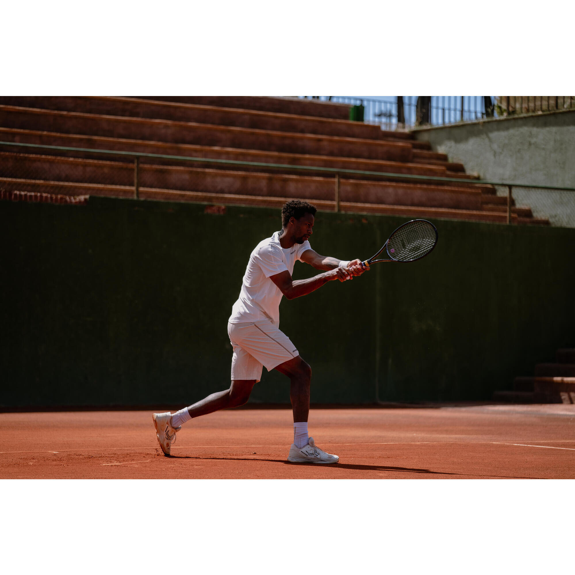 Artengo T-shirt da tennis a maniche corte da uomo - DRY Matter of Lines Greige