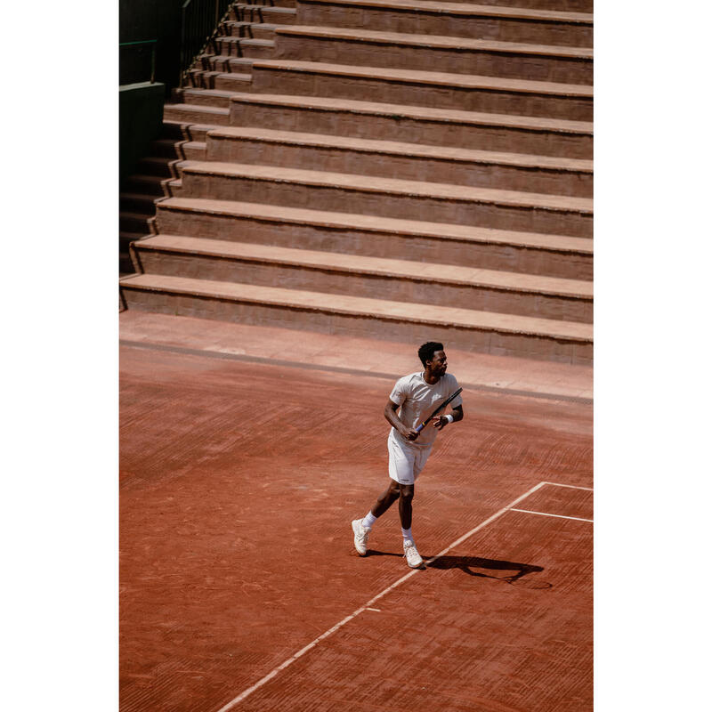 Tennisshirt met korte mouwen voor heren DRY beige Gaël Monfils