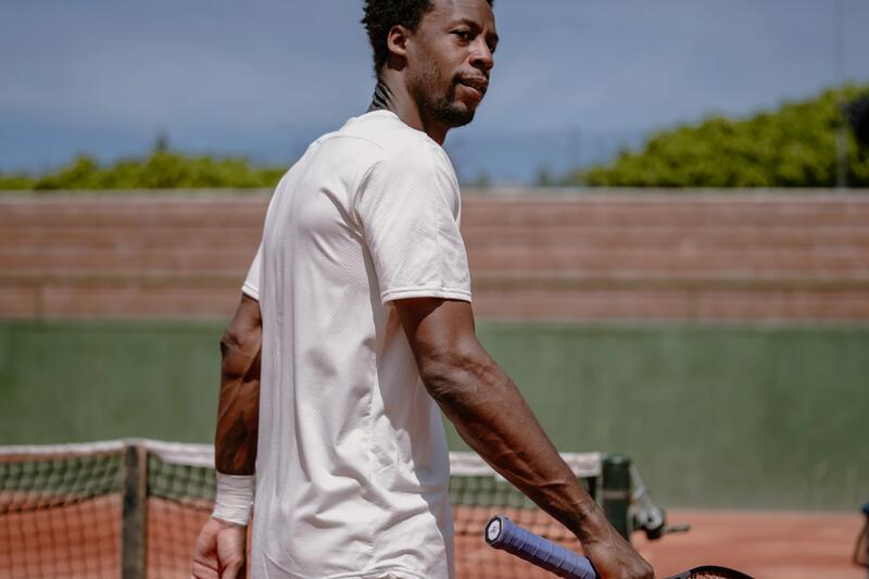 Koszulka tenisowa męska z krótkim rękawem Artengo Dry Matter of Lines