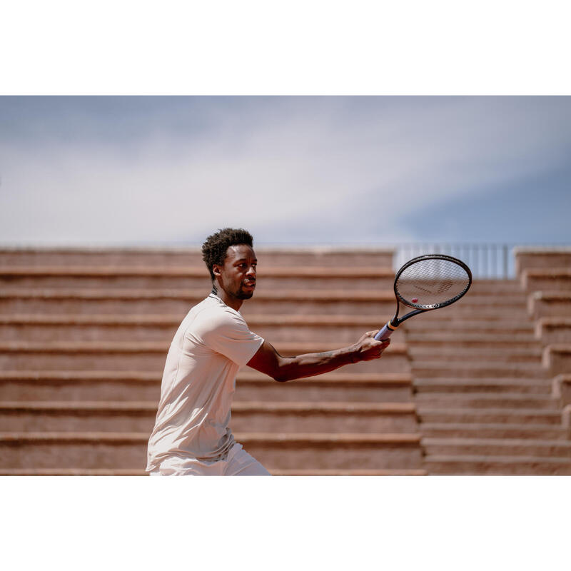 T-shirt tennis manches courtes homme - Artengo DRY beige Gaël Monfils