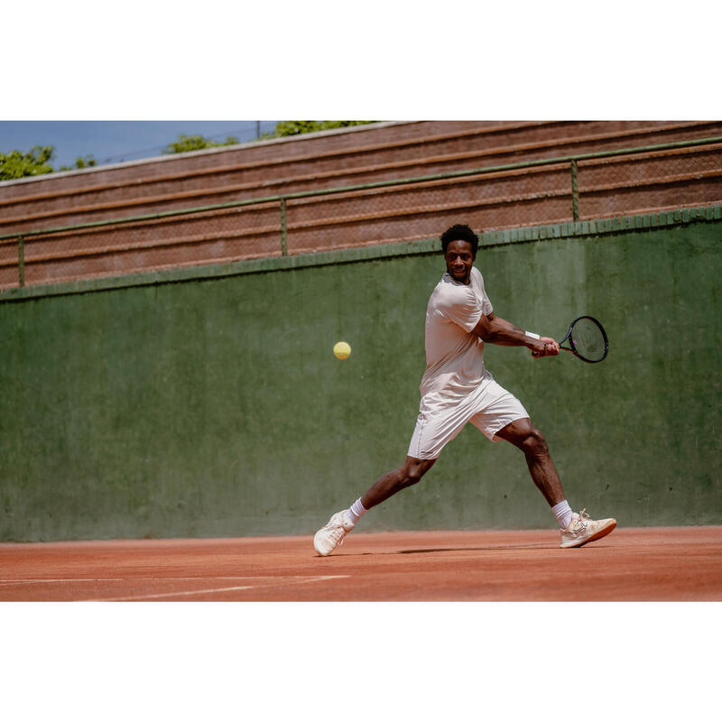 Erkek Kısa Kollu Tenis Tişörtü - Bej - Dry - Gaël Monfils