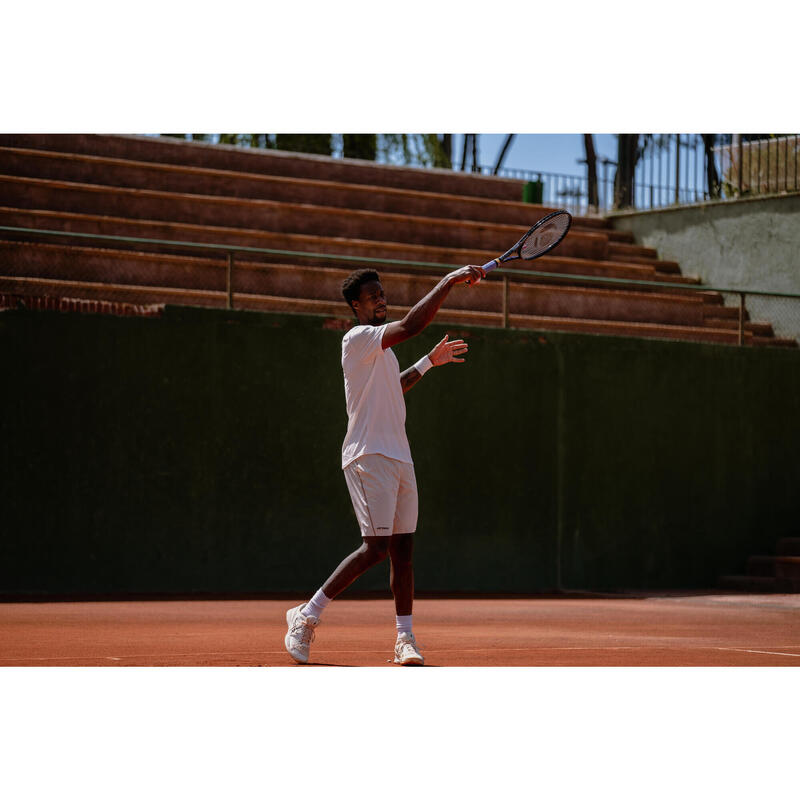 T-shirt tennis manches courtes homme - Artengo DRY Matter of Lines Greige
