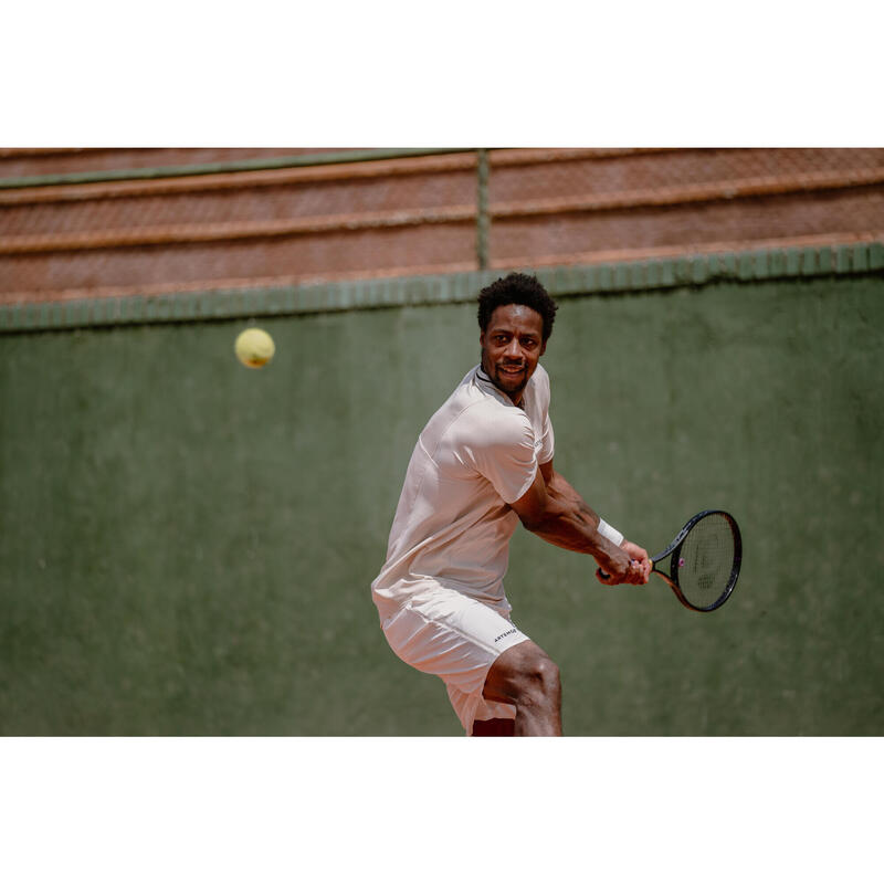 Erkek Kısa Kollu Tenis Tişörtü - Bej - Dry - Gaël Monfils