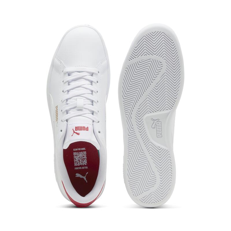 Kadın Spor Ayakkabı - Beyaz/Kırmızı - Puma Smash
