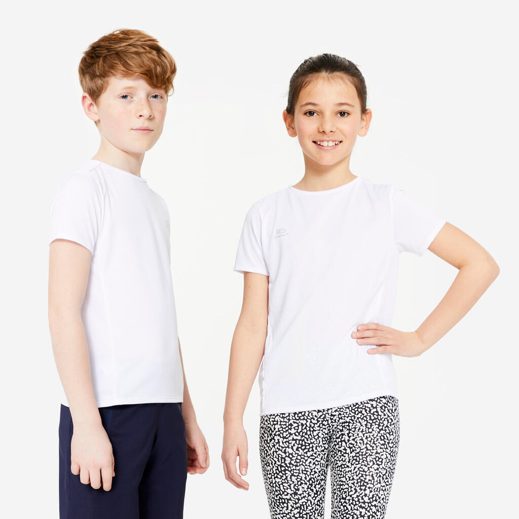 Kids' Unisex Multisport Breathable T-Shirt - White