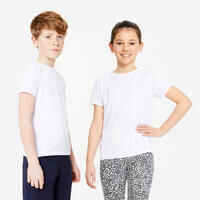 Kids' Unisex Multisport Breathable T-Shirt - White