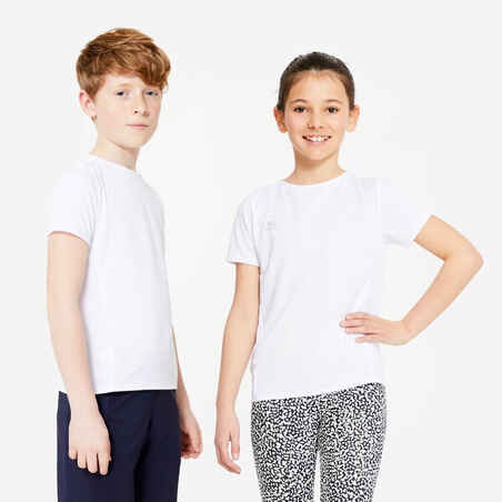 Kids' Unisex Multisport Breathable T-Shirt - White