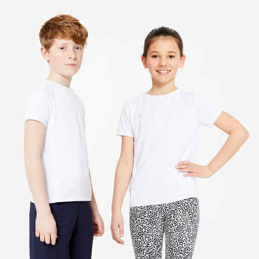 
      Majica kratkih rukava za vježbanje 100 dječja bijela
  
