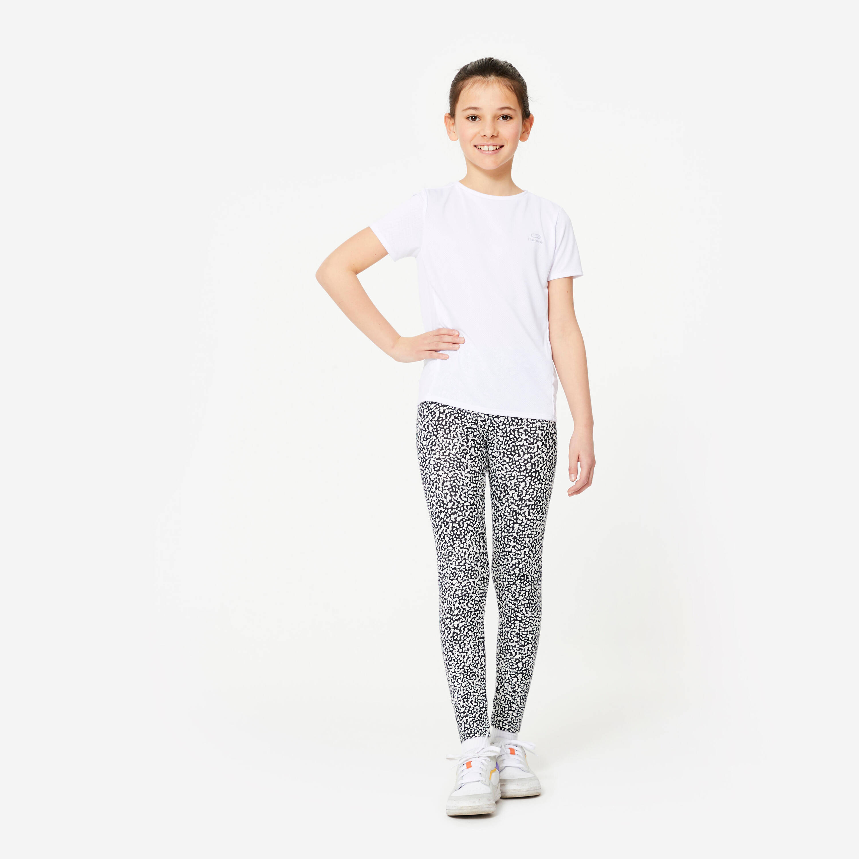 Kid's Multi-sport Crew Neck Breathable T-Shirt 100 - Ultra White -  2