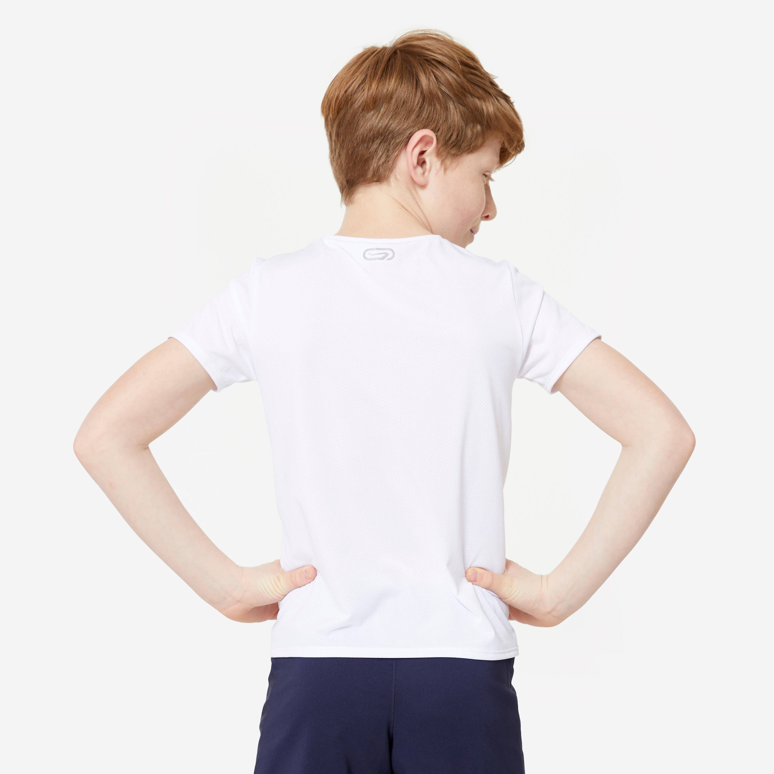 Kid's Multi-sport Crew Neck Breathable T-Shirt 100 - Ultra White -  4