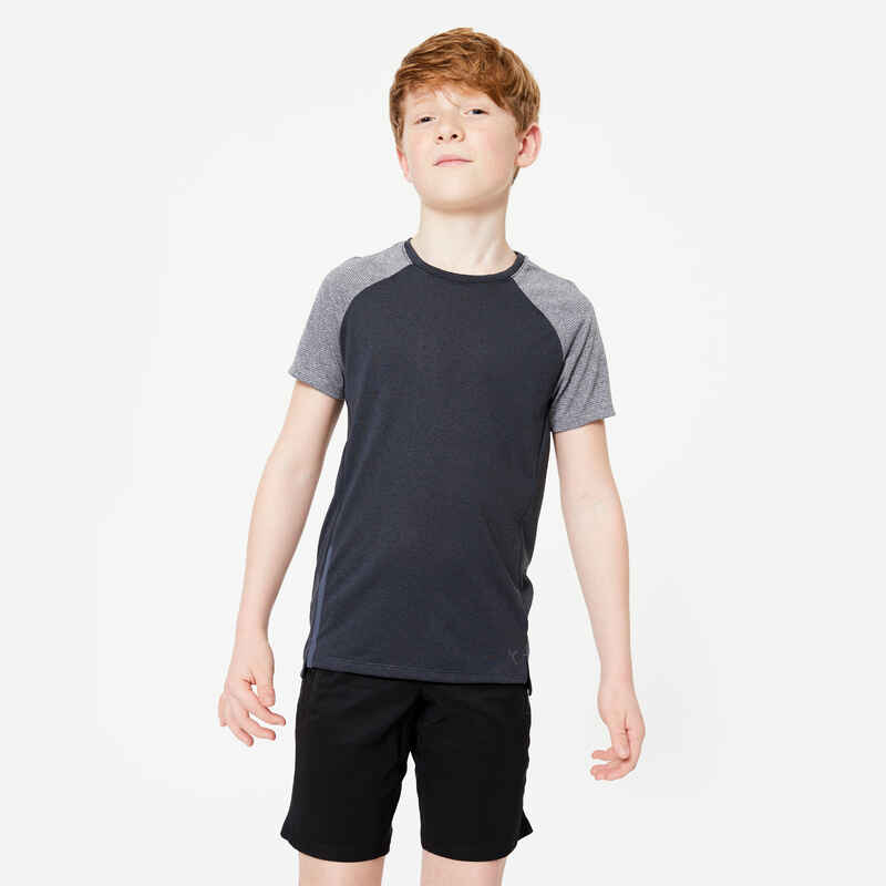 חולצת טי מבד טכני מושלם לילדים, דגם S580 - שחור