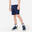 Pantalón corto short chandal gimnasia Domyos niño y niña básico azul