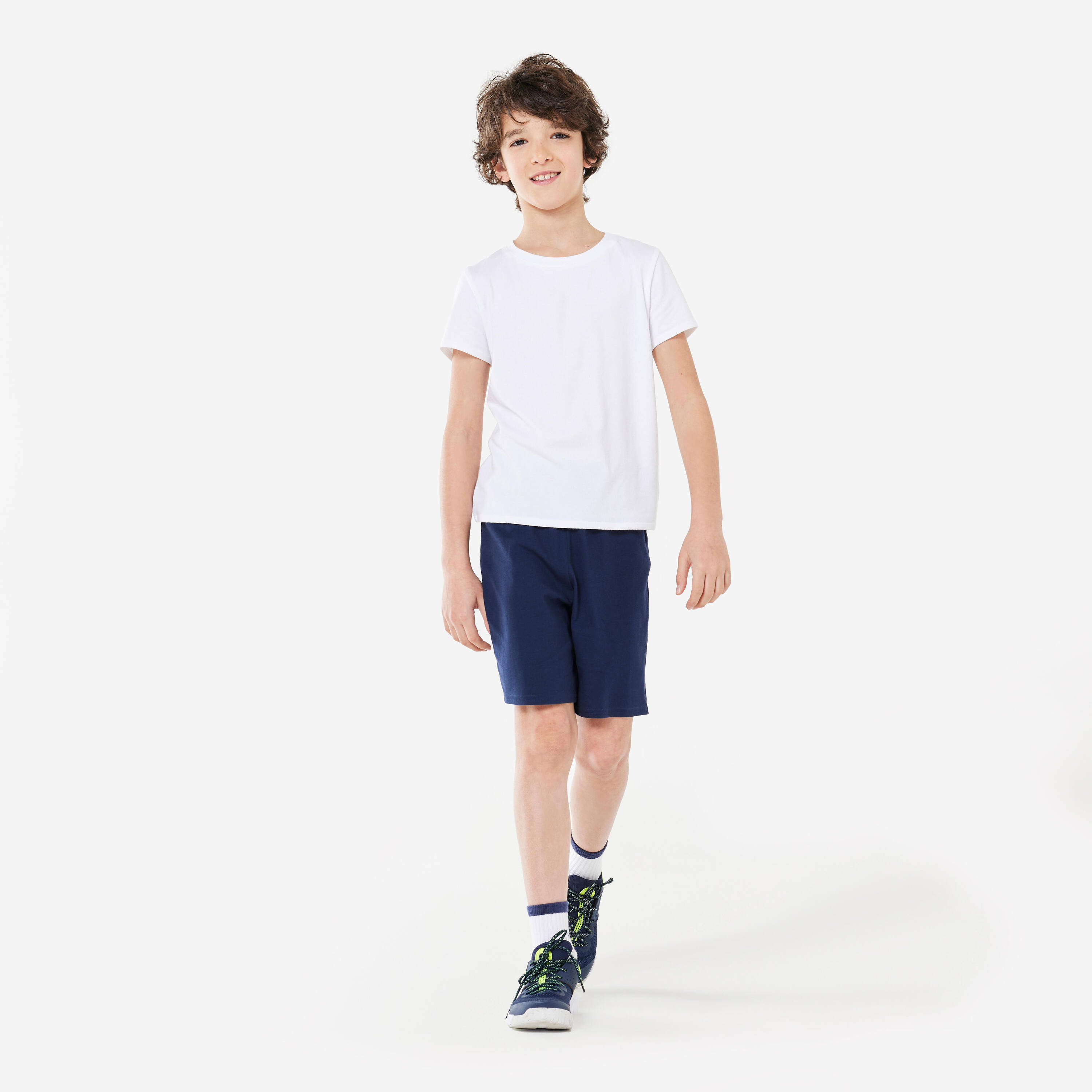 Boys Cotton Shorts - Navy -  2