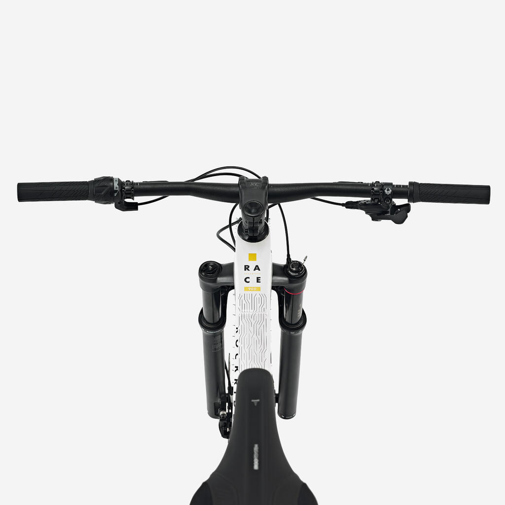 Horský bicykel XC Race 900 karbónový rám repasovaný biely
