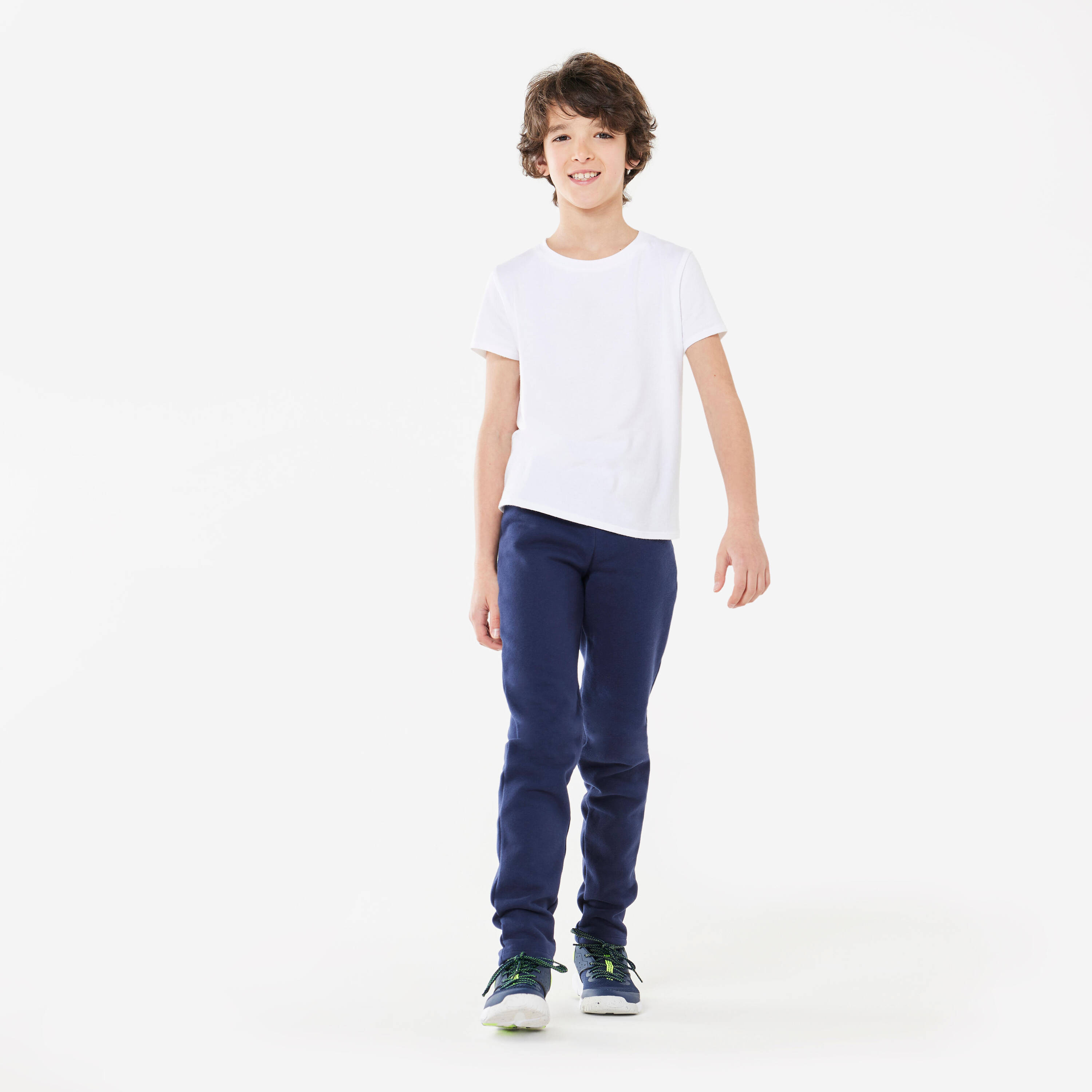 Kids' Warm Brushed Jersey Jogging Bottoms - Navy -  2