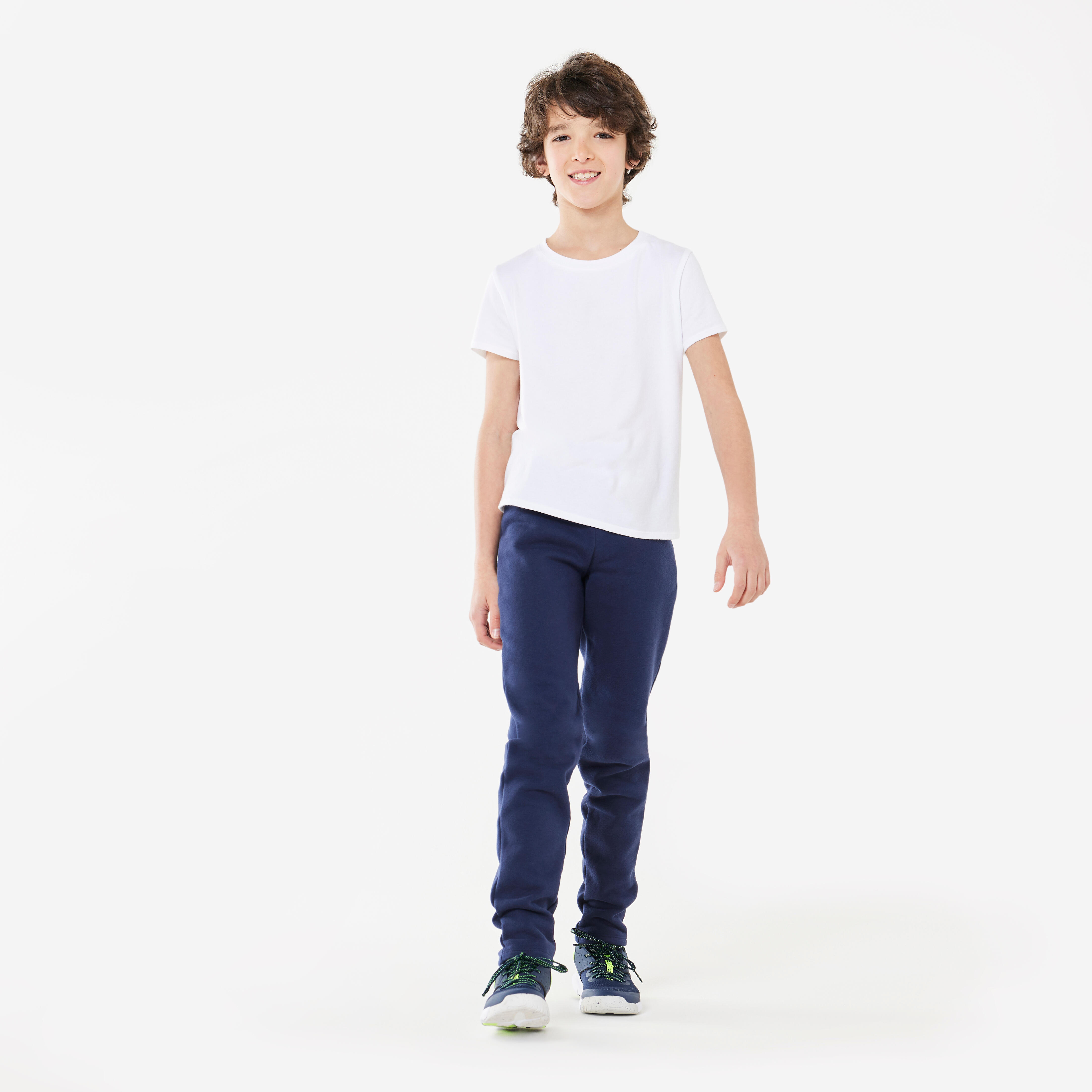 Children's fleece hot jogging pants - navy