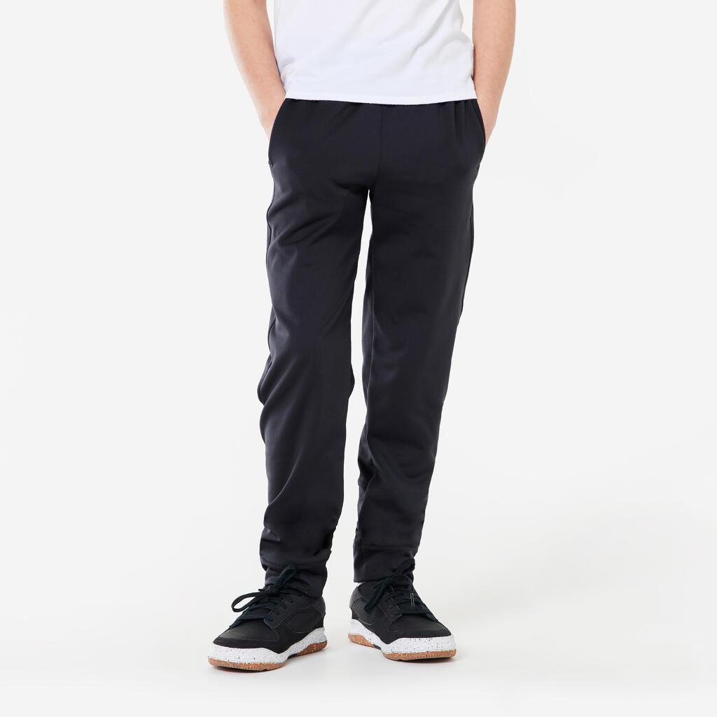 Kids' Warm Breathable Jogging Bottoms - Black