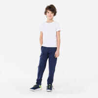 Kids' Warm Breathable Jogging Bottoms S500 - Navy