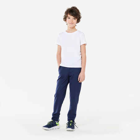 Kids' Warm and Breathable Jogging Bottoms - Dark Blue