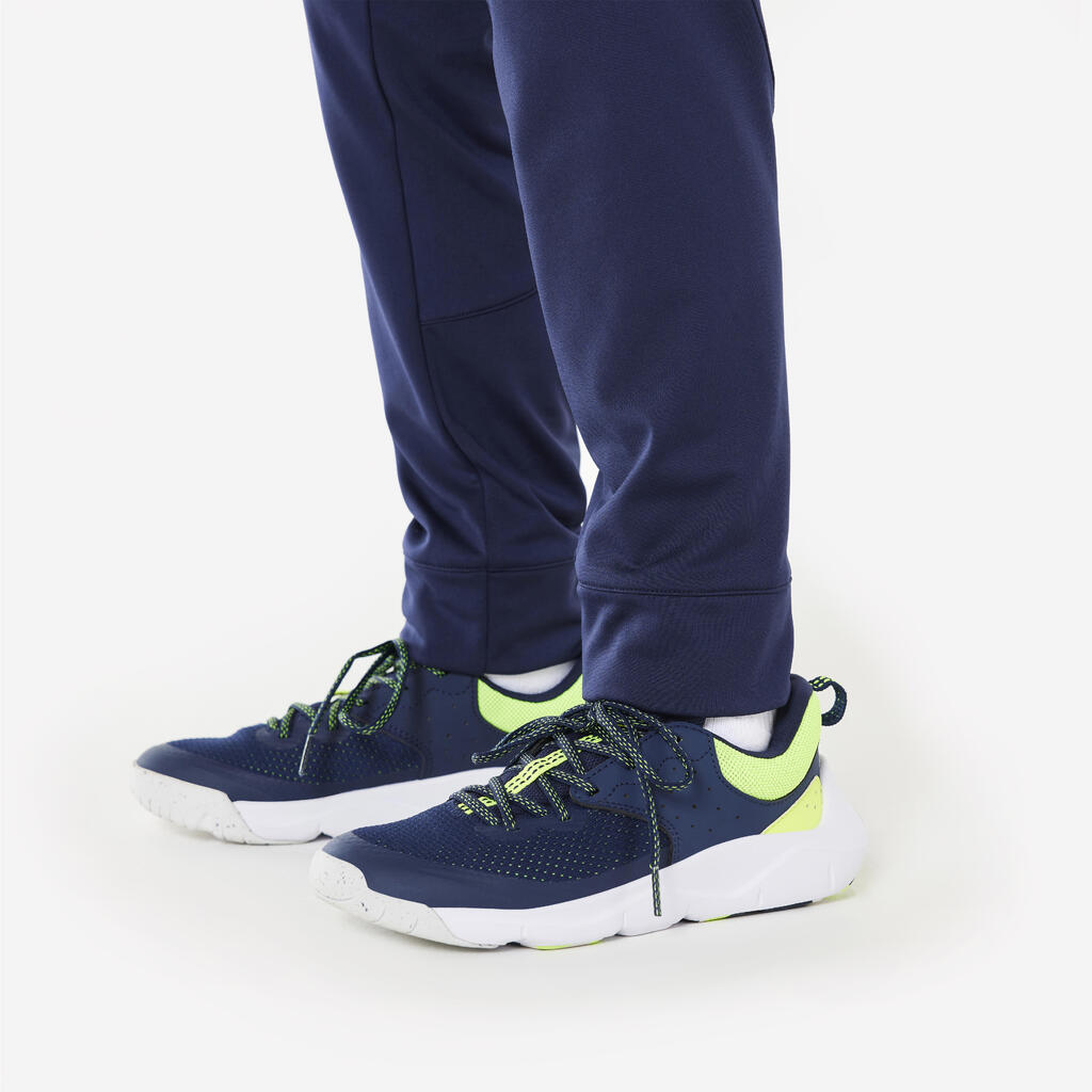 Kids' Warm Breathable Jogging Bottoms S500 - Navy