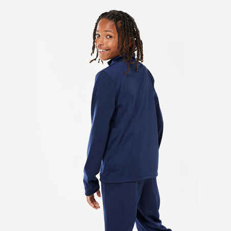 Kids' Synthetic Breathable Tracksuit Gym'Y - Navy Blue