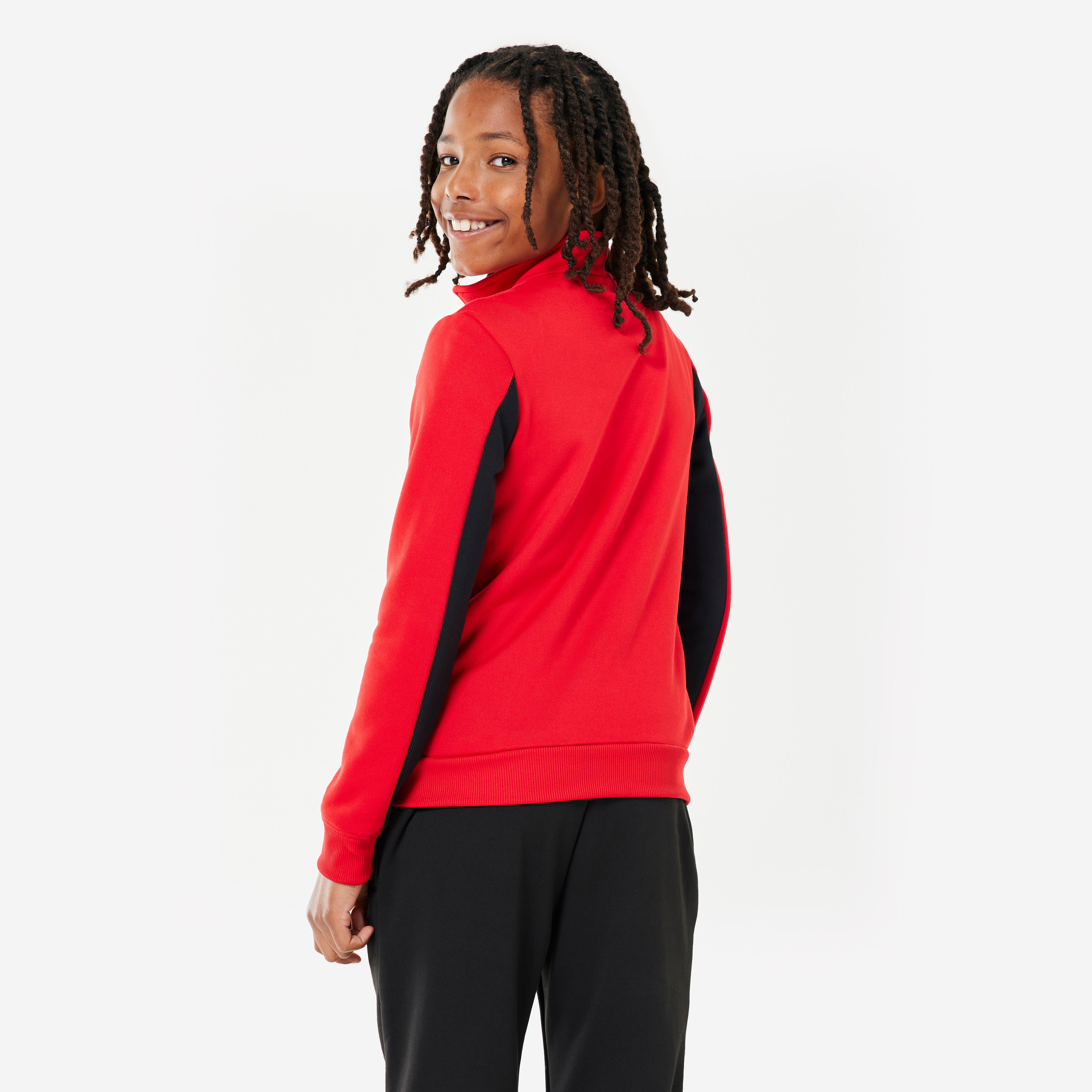 Kids’ Tracksuit - S 500 Red/Black - DECATHLON