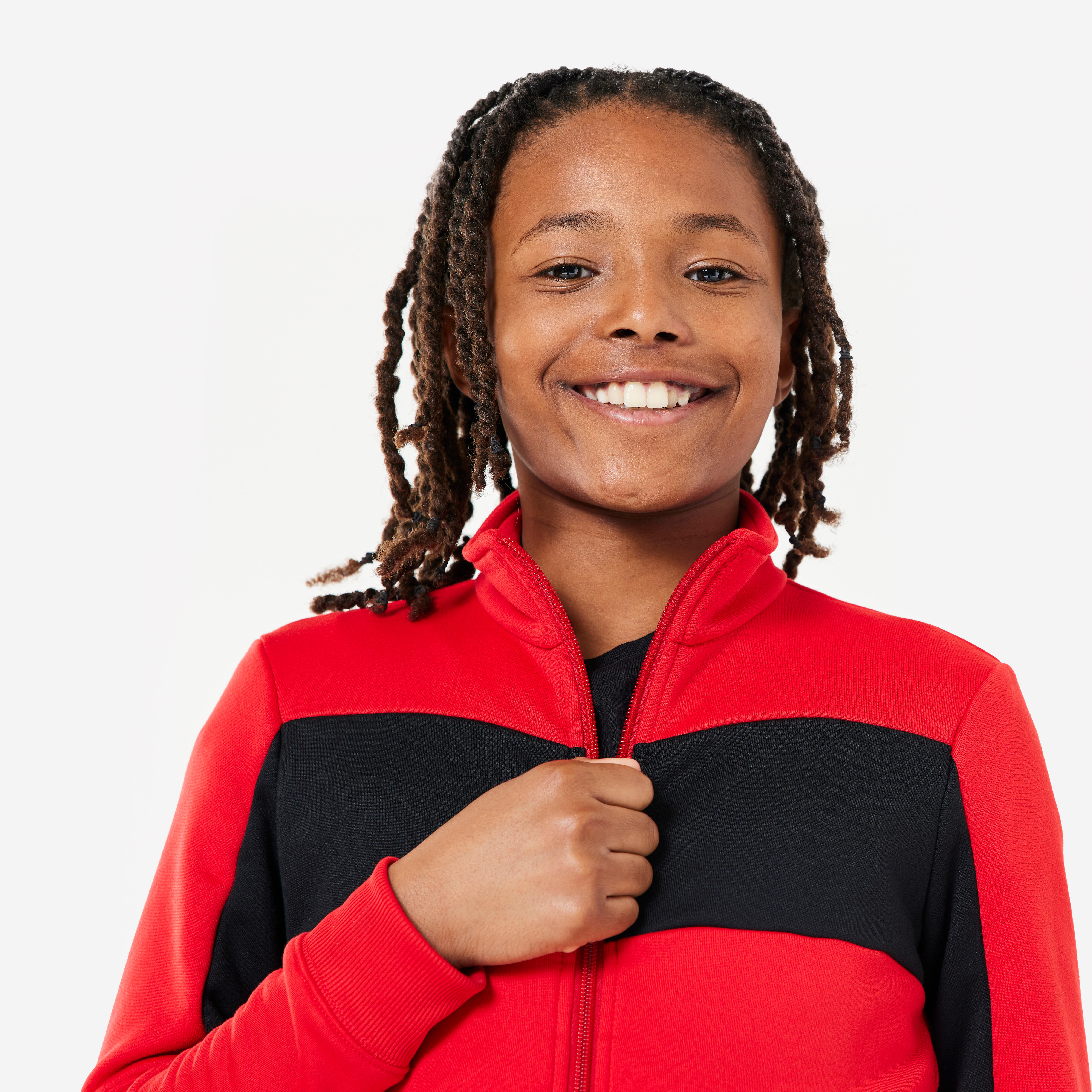 Kids’ Tracksuit - S 500 Red/Black - DECATHLON