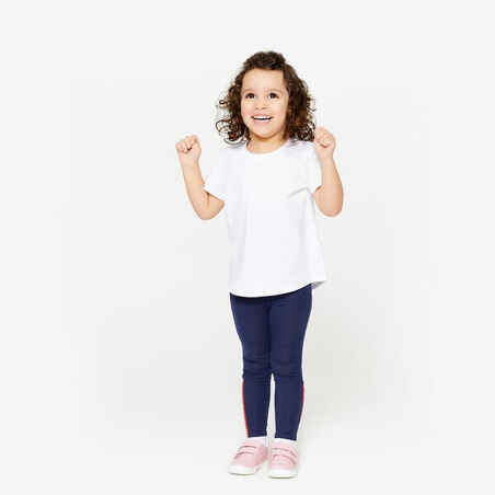 Kids' Unisex Cotton Multisport T-Shirt - White