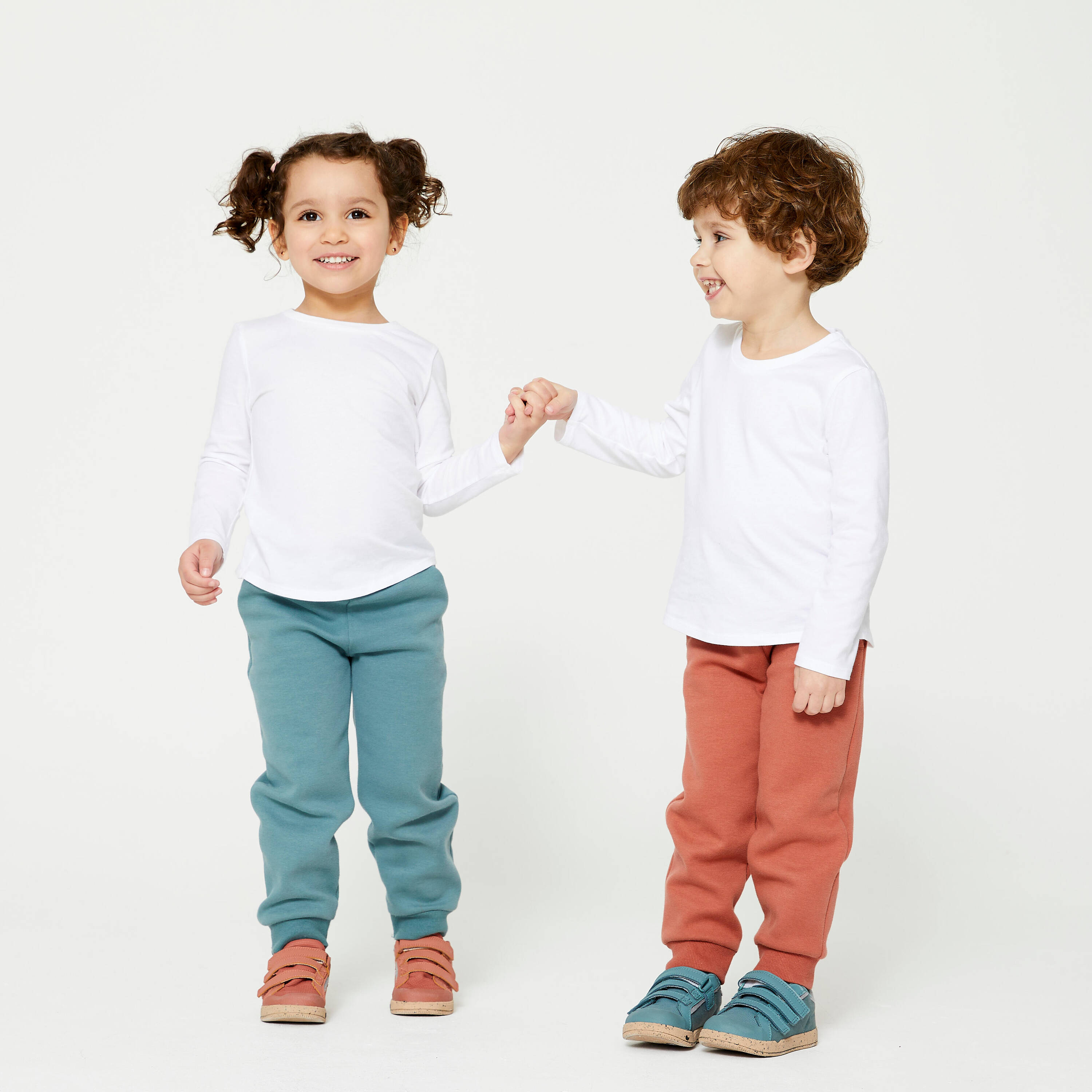 Kids' Basic Cotton Long-Sleeved T-Shirt - White -  5