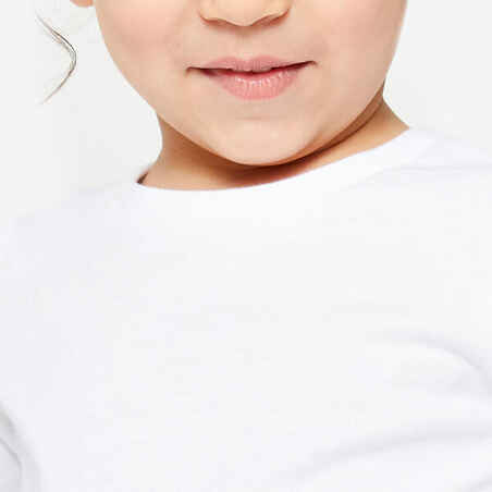 Kids' Basic Cotton Long-Sleeved T-Shirt - White