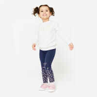 Baby Basic Cotton Leggings - Blue/Pink with Patterns