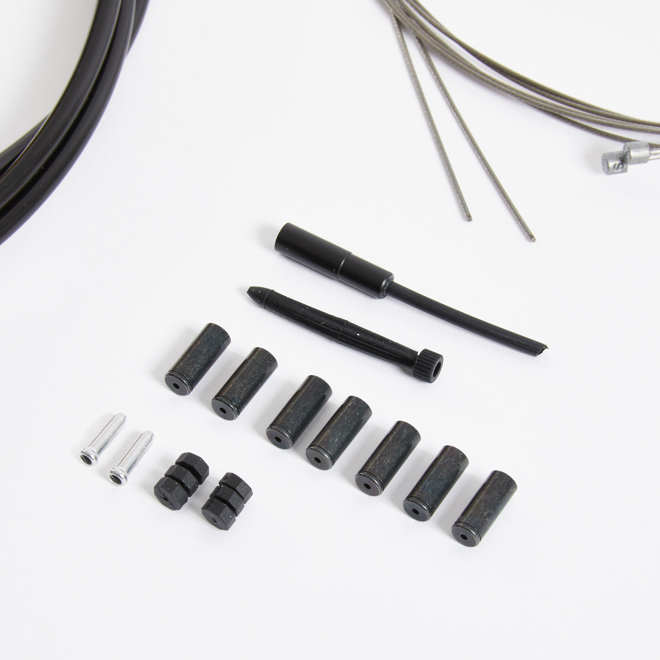 Kit Câbles De Frein Vélo - 2 Paires Acier Inoxydable 304 - Longueurs 1100mm Et 1700mm - Inclus Embouts